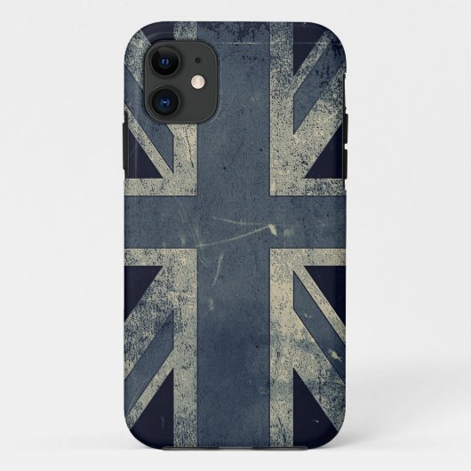 ヴィンテージのグランジなイギリスの旗 Case-Mate iPhoneケース (裏面)