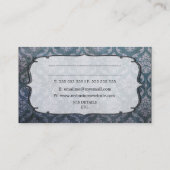 ヴィンテージのグランジなダマスク織音楽ピアノ歌う先生 名刺 (裏面)