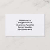 ヴィンテージのグランジなピンクのファッションビジネスカード 名刺 (裏面)