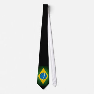 ヴィンテージのグランジなブラジルの旗 ネクタイ
