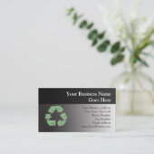 ヴィンテージのグランジなリサイクルの記号 名刺 (スタンド正面)