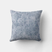 ヴィンテージのグランジな灰色の青く白いダマスク織の上品 クッション (裏面)