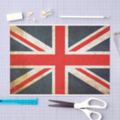 ヴィンテージのグランジな英国国旗のギフト用包装紙のティッシュペーパー 薄葉紙 (クラフト)