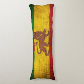 ヴィンテージのグランジなRastafarianの旗 ボディピロー (正面縦)