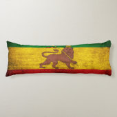 ヴィンテージのグランジなRastafarianの旗 ボディピロー (正面)