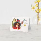 ヴィンテージのグリーティングカード カード (黄色い花)