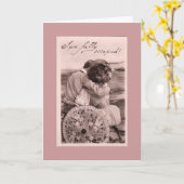 ヴィンテージのグリーティングカード カード (黄色い花)