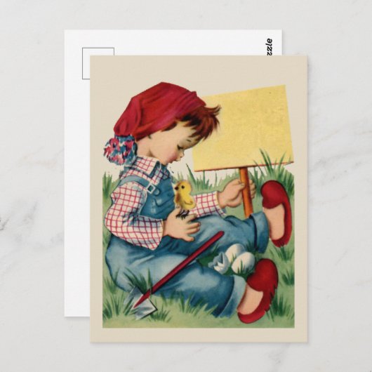 ヴィンテージのグリーティングポストカード ポストカード (正面/裏面)