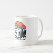 ヴィンテージのグレーシャー国立公園のレトロ80sモンタナ コーヒーマグカップ (正面右)