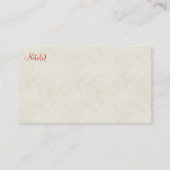 ヴィンテージのケシのビジネスまたはプロフィールカード 名刺 (裏面)