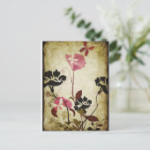 ヴィンテージのケシの郵便はがき ポストカード (スタンド正面)