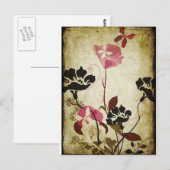 ヴィンテージのケシの郵便はがき ポストカード (正面/裏面)