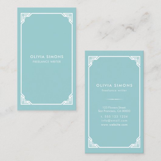 ヴィンテージのケルト人フレームが付いている名刺 名刺 (正面/裏面)