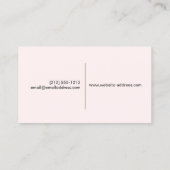 ヴィンテージのケーキのロゴ（ピンク） 名刺 (裏面)