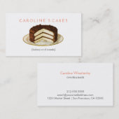 ヴィンテージのケーキの名刺 名刺 (正面/裏面)