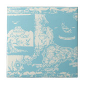 ヴィンテージのケープコッドの地図 タイル (正面)