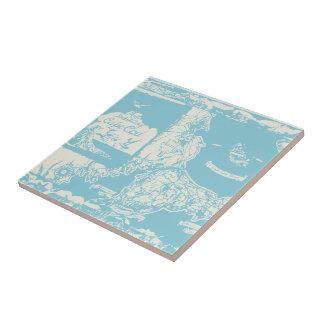 ヴィンテージのケープコッドの地図 タイル