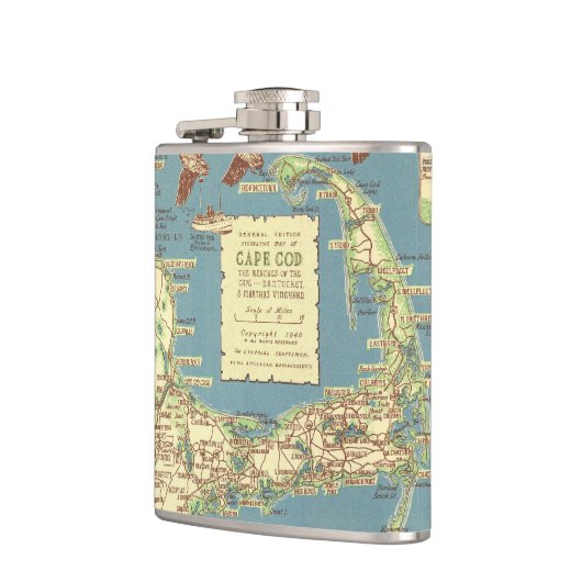 ヴィンテージのケープコッドMap (1940年) フラスク (左)