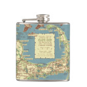 ヴィンテージのケープコッドMap (1940年) フラスク (正面)