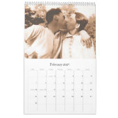 ヴィンテージのゲイのカレンダー カレンダー (2月 2027)