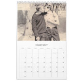 ヴィンテージのゲイのカレンダー カレンダー (1月 2027)