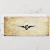 ヴィンテージのコウモリ ハロウィン チケット 招待状 (裏面)