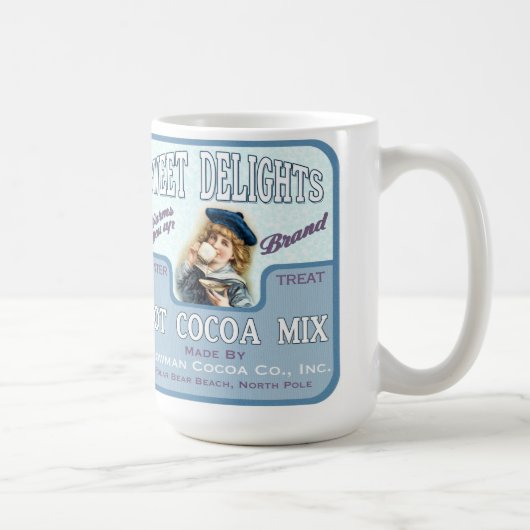 ヴィンテージのココアチョコレートラベルのコーヒーか茶マグ コーヒーマグカップ (右)