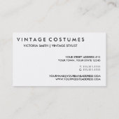 ヴィンテージのコスチュームデザイナー/ヴィンテージの衣類の店 名刺 (裏面)