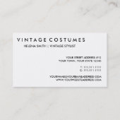 ヴィンテージのコスチュームデザイナー/ヴィンテージの衣類の店 名刺 (裏面)