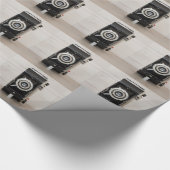 ヴィンテージのコダックカメラ ラッピングペーパー (角)