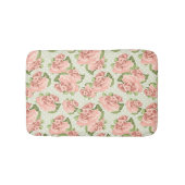 ヴィンテージのコテージのシックなピンクのバラ バスマット (正面)