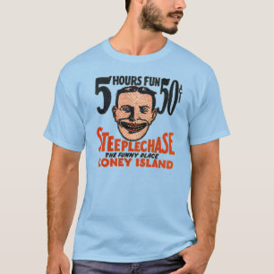 ヴィンテージのコニーアイランドのおもしろいな顔のデザイン Tシャツ