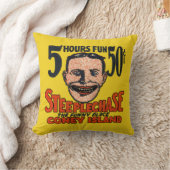 ヴィンテージのコニーアイランドのおもしろいな顔 クッション (ブランケット)