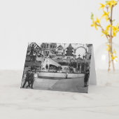 ヴィンテージのコニーアイランドの写真 カード (黄色い花)