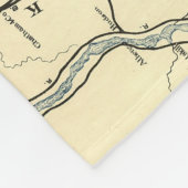 ヴィンテージのコネチカットの鉄道地図(1893年) フリースブランケット (角)