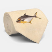 ヴィンテージのコバンアジの魚-釣魚のテンプレートのブランク ネクタイ (ロール)