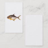 ヴィンテージのコバンアジの魚-釣魚のテンプレートのブランク 名刺 (正面/裏面)