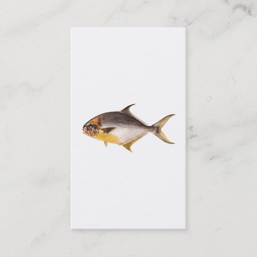 ヴィンテージのコバンアジの魚-釣魚のテンプレートのブランク 名刺 (正面)