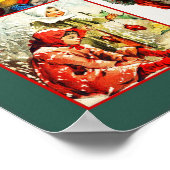 ヴィンテージのコラージュと冬のシーン ポスター (角)