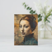 ヴィンテージのコラージュグランジ ポストカード (スタンド正面)