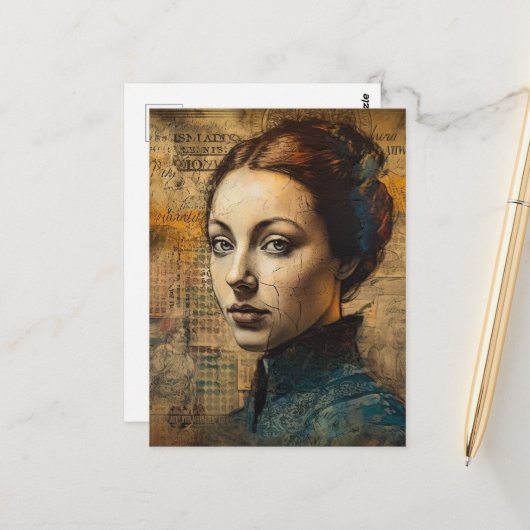 ヴィンテージのコラージュグランジ ポストカード (正面/裏面インサイチュ)