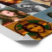 ヴィンテージのコラージュ聖イエス・キリスト私たちの救い主 ポスター (角)