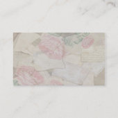 ヴィンテージのコラージュ、フランスのな手紙および郵便はがき 名刺 (裏面)