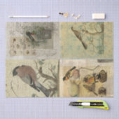ヴィンテージのコラージュ 薄葉紙 (クラフト)