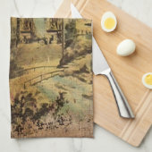 ヴィンテージのコラージュ、Bonjour deパリ キッチンタオル (四つ折り)