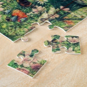 ヴィンテージのコラージュw/Bird及び鳥かごの庭 ジグソーパズル (側面)