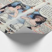 ヴィンテージのコルセットの広告の包装紙 ラッピングペーパー (角)