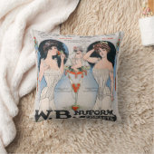 ヴィンテージのコルセットの広告の枕 クッション (ブランケット)