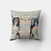 ヴィンテージのコルセットの広告の枕 クッション (裏面)