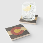 ヴィンテージのコロラド州の州の旗 ストーンコースター (横)